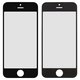 Скло корпуса для Apple iPhone 5, iPhone 5C, iPhone 5S, iPhone SE, чорне, High Copy