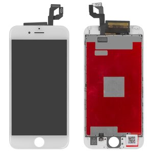 Дисплей для iPhone 6S, белый, с рамкой, Copy, tianma
