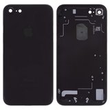 Корпус для iPhone 7, чорний, з тримачем SIM-карти, з боковими кнопками, матовий, Black Matte