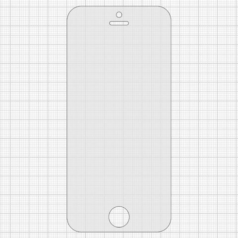 Захисне скло All Spares для Apple iPhone 5, iPhone 5C, iPhone 5S, iPhone SE, 0,26 мм 9H, матовий