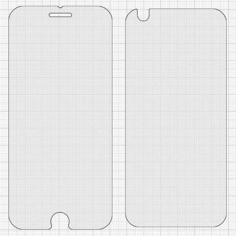 Защитное стекло All Spares для Apple iPhone 6, iPhone 6S, 0,26 мм 9H, переднее и заднее