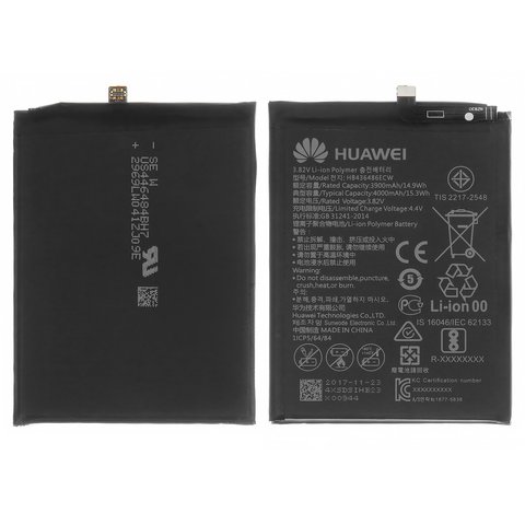 Аккумулятор HB436486ECW для Huawei Mate 10 ALP L09 , Mate 10 ALP L29 , Mate 10 Pro, Li Polymer, 3,82 B, 4000 мАч
