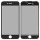 Скло корпуса для Apple iPhone 7, з рамкою, з поляризаційною плівкою, з ОСА-плівкою, чорне