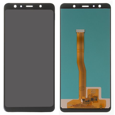 Дисплей для Samsung A750 Galaxy A7 2018 , черный, с регулировкой яркости, Best copy, без рамки, Сopy, TFT 