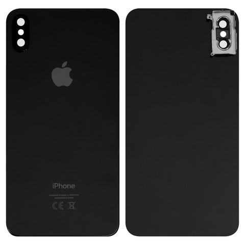 Задня панель корпуса для iPhone XS Max, чорна, із склом камери, small hole