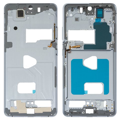 Средняя часть корпуса для Samsung G998 Galaxy S21 Ultra 5G, серебристая, рамка крепления дисплея