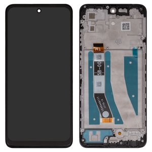 Дисплей для Motorola Moto G32, черный, с рамкой, High Copy, LCD universal