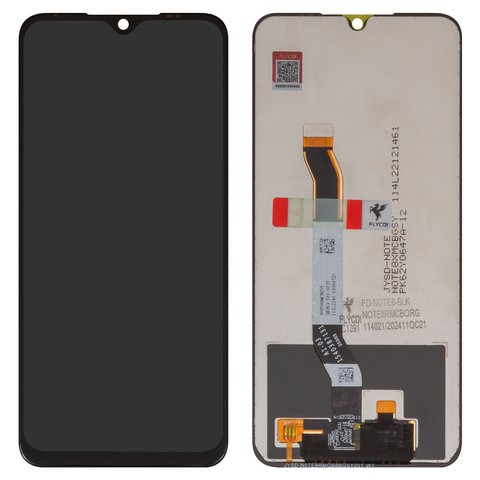 Дисплей для Xiaomi Redmi Note 8, черный, без логотипа, без рамки, FLYCDI, M1908C3JH, M1908C3JG, M1908C3JI