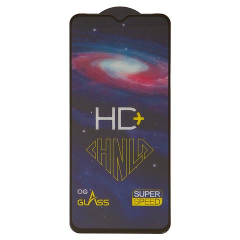 Защитное стекло All Spares для Samsung A022F Galaxy A02, A125F Galaxy A12, A136 Galaxy A13 5G, A235 Galaxy A23, M127 Galaxy M12, M135 Galaxy M13, 0,33 мм 9H, совместимо с чехлом, Full Glue, черный, cлой клея нанесен по всей поверхности, HD+
