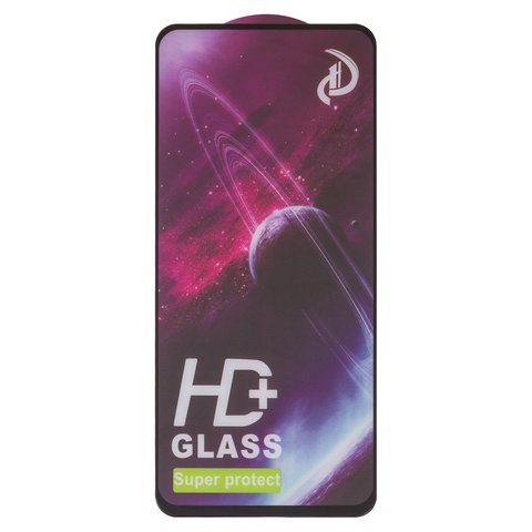 Защитное стекло All Spares для Realme C75, совместимо с чехлом, Full Glue, черный, cлой клея нанесен по всей поверхности