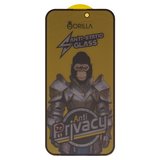 Захисне скло Gorilla для Apple iPhone 14 Pro Max, iPhone 15 Plus, iPhone 16 Plus, сумісне з чохлом, Full Glue, Anti-Static, Anti-Peeping, чорний