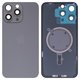 Задняя панель корпуса для iPhone 15 Pro Max, серая, со стеклом камеры, High Copy, natural titanium