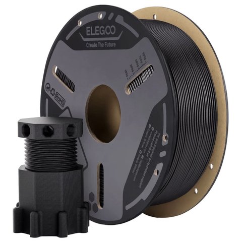 Філамент для 3D принтера ELEGOO PETG CF Black, 1 кг
