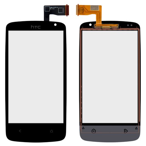 Touchscreen compatible with HTC Desire 500, black 