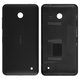 Housing Back Cover compatible with Nokia 630 Lumia Dual Sim, 635 Lumia, (black, with side button)