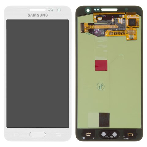 Pantalla LCD puede usarse con Samsung A300 Galaxy A3, blanco, Original PRC , original glass