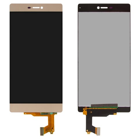 LCD compatible with Huawei P8 GRA L09 , golden, without frame, Original PRC  