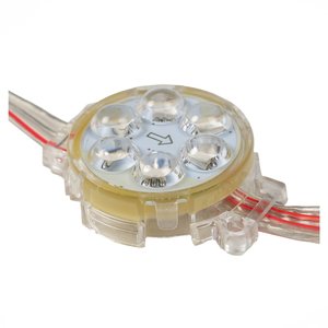 Round LED Module Kit UCS1903, 6 SMD5050 LEDs, 40 mm, IP67, 20 pcs. 