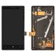 LCD compatible with Nokia 930 Lumia, (black, with frame)