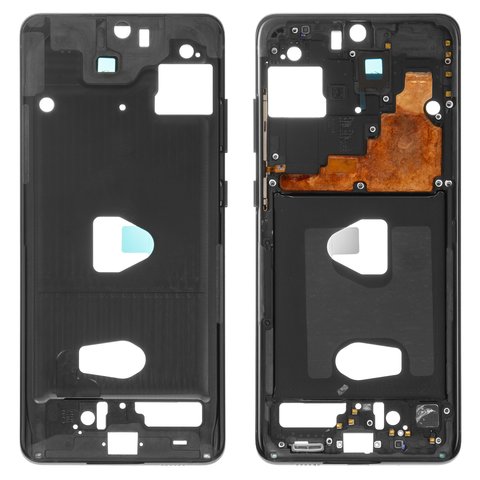 Housing Middle Part compatible with Samsung G988 Galaxy S20 Ultra, black, LCD binding frame, cosmic black 