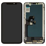 LCD compatible with iPhone X, (black, with frame, HC, (OLED), GW)