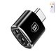 Adaptador Baseus Exquisite, USB tipo-A, USB tipo C, negro, #CATOTG-01