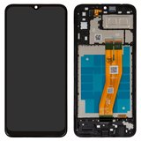 LCD compatible with Samsung A042 Galaxy A04e, (black, with frame, Original (PRC))