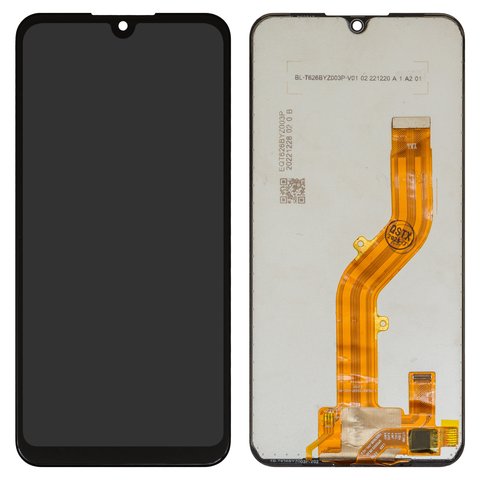 LCD compatible with ZTE Blade L220, black, without frame, original change glass 