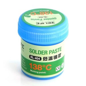 BGA Paste RELIFE RL 404, Sn 42%, Bi 58%, 138 °C, 40 g 