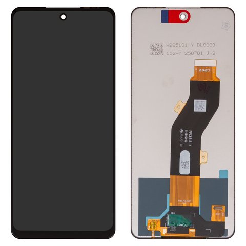 LCD compatible with Tecno Pop 8, Spark 20 KJ5 , Spark 20C BG7 , Spark Go 2024  BG6 ; Infinix Hot 40i X6528B , Smart 8 X6525 , black, without frame, High Copy, FPC6615 