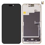 LCD compatible with iPhone 15 Pro Max, (black, with frame, HC, without IC, (AMOLED), DD-OLED soft, 120Hz)