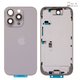 Housing compatible with iPhone 16 Pro, (gray, with SIM card holders, with side buttons, Original (PRC), EU Version, natural titanium)
