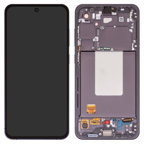 LCD compatible with Samsung S721 Galaxy S24 FE, black, with frame, Original PRC  