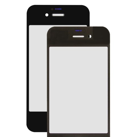 Housing Glass compatible with Apple iPhone 4S, black 