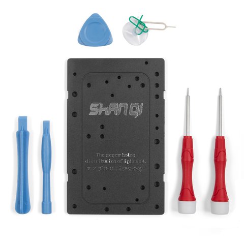 Toolkit for Repairing Mobile Devices compatible with Apple iPhone 4, iPhone 4S, with stand 