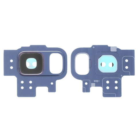 Camera Lens compatible with Samsung G960 Galaxy S9, dark blue, with frames, coral blue 