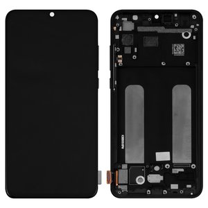 Дисплей для Xiaomi Mi 9 Lite, Mi CC9, черный, с рамкой, Оригинал переклеено стекло , M1904F3BG