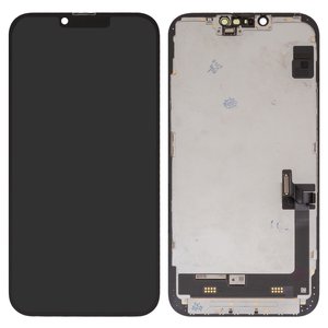 Дисплей для iPhone 14 Plus, черный, с рамкой, переклеено стекло