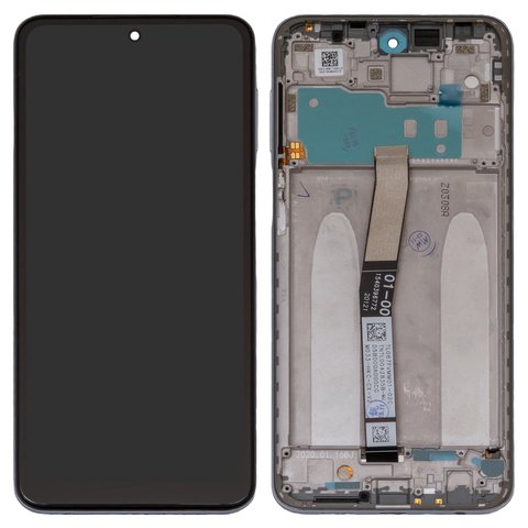 LCD compatible with Xiaomi Redmi Note 9 Pro, Redmi Note 9S, white, with frame, Copy, with wide edge, In Cell, M2003J6B2G, M2003J6A1G 