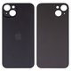 Housing Back Cover compatible with Apple iPhone 15 Plus, (black, no need to remove the camera glass, HC, big hole)