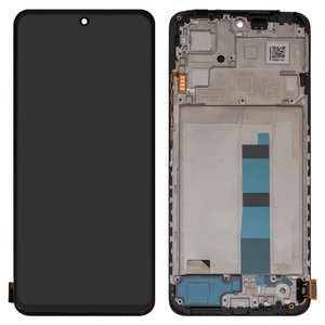 LCD compatible with Xiaomi Redmi Note 12 4G, black, with frame, High Copy, OLED  