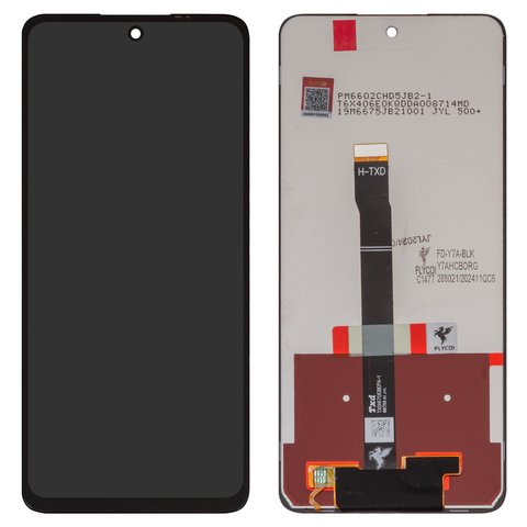 LCD compatible with Huawei Honor 10X Lite, P Smart 2021 , Y7a, black, without frame, FLYCDI, PPA LX2 