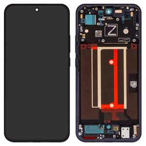 LCD compatible with Oppo Reno13 5G, dark blue, with frame, Original PRC , CPH2689, PKM110, luminous blue 
