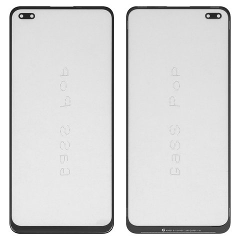 Housing Glass G+OCA PRO compatible with Oppo A93 4G, Reno4 5G, Reno4 Lite, with OCA film, black 