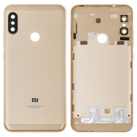 Panel trasero de carcasa puede usarse con Xiaomi Mi A2 Lite, Redmi 6 Pro, dorada, M1805D1SG