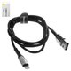 Cable USB Baseus Horizontal, USB tipo-A, Lightning, 100 cm, 2.4 A, negro, #CALSP-B01