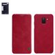 Funda Nillkin Qin leather case puede usarse con Samsung J600 Galaxy J6, rojo, libro, plástico, cuero PU, #6902048158887