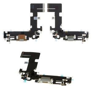 Cable flex puede usarse con iPhone 13, del conector de carga, blanco, con micrófono, con componentes, Original PRC , Lightning