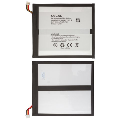 Batería LiU28104142PVUTL puede usarse con Blackview Oscal Pad 10, Tab 7 Pro, Li ion, 3.8 V, 6580 mAh, Original PRC 