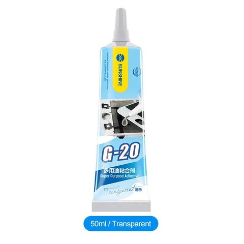 Adhesivos sellador Sunshine G 20, para pegar tapas traseras, para marcos de pantalla, 50 ml, transparente